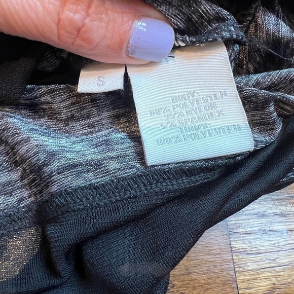 JONATHAN SIMKHAI Black & white heathered tank sheer netting maxi dress size S - Picture 7 of 9